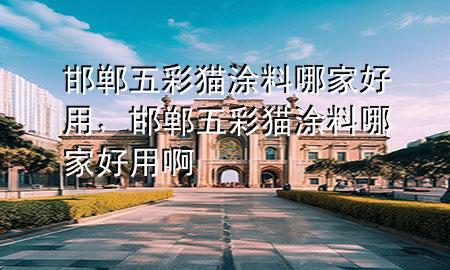 邯鄲五彩貓涂料哪家好用，邯鄲五彩貓涂料哪家好用啊