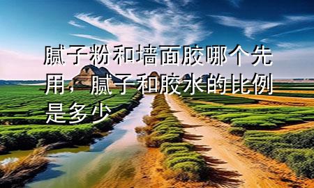 膩?zhàn)臃酆蛪γ婺z哪個(gè)先用，膩?zhàn)雍湍z水的比例是多少