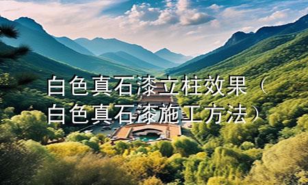 白色真石漆立柱效果（白色真石漆施工方法）