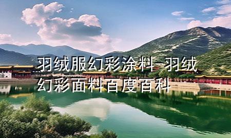 羽絨服幻彩涂料-羽絨幻彩面料百度百科
