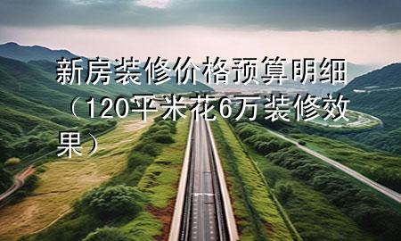 新房裝修價(jià)格預(yù)算明細(xì)（120平米花6萬裝修效果）