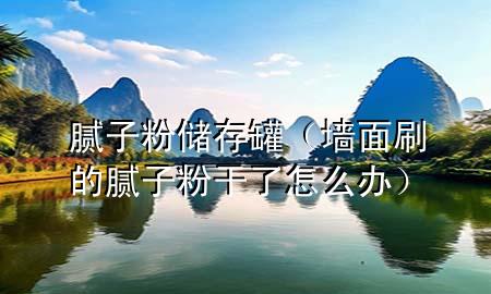 膩?zhàn)臃蹆?chǔ)存罐（墻面刷的膩?zhàn)臃鄹闪嗽趺崔k）
