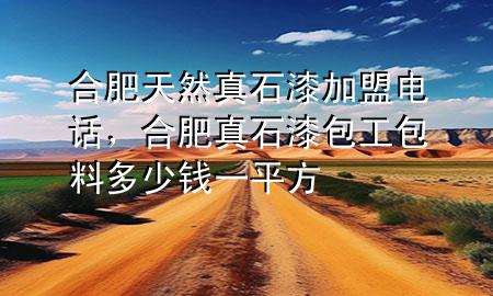 合肥天然真石漆加盟電話，合肥真石漆包工包料多少錢一平方