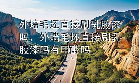 外墻毛坯直接刷乳膠漆嗎，外墻毛坯直接刷乳膠漆嗎有甲醛嗎