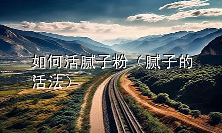 如何活膩子粉（膩子的活法）