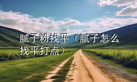 膩?zhàn)臃?找平（膩?zhàn)釉趺凑移酱螯c(diǎn)）