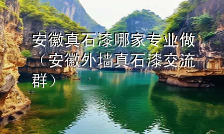 安徽真石漆哪家專業(yè)做(安徽外墻真石漆交流群)