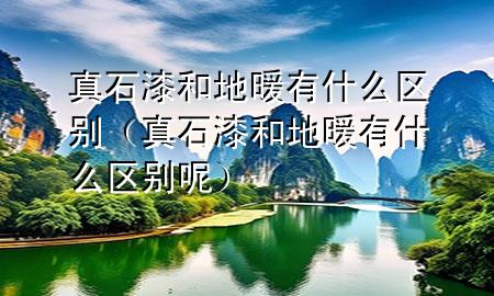 真石漆和地暖有什么區(qū)別(真石漆和地暖有什么區(qū)別呢)