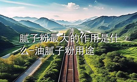 膩子粉最大的作用是什么-油膩子粉用途