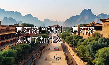 真石漆增稠劑，真石漆太稠了加什么