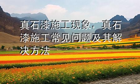 真石漆施工現(xiàn)象，真石漆施工常見問題及其解決方法