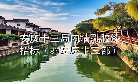 安慶十三局內(nèi)墻乳膠漆招標（sn安慶十三部）