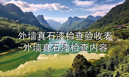 外墻真石漆檢查驗(yàn)收表-外墻真石漆檢查內(nèi)容