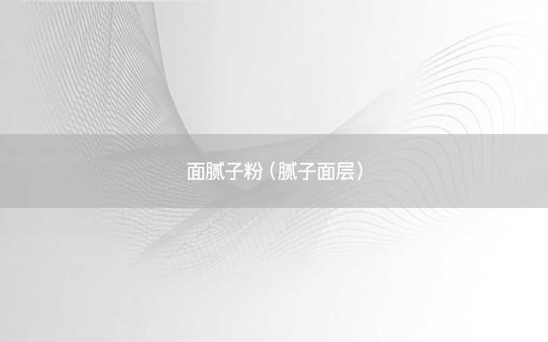 面膩子粉（膩子面層）
